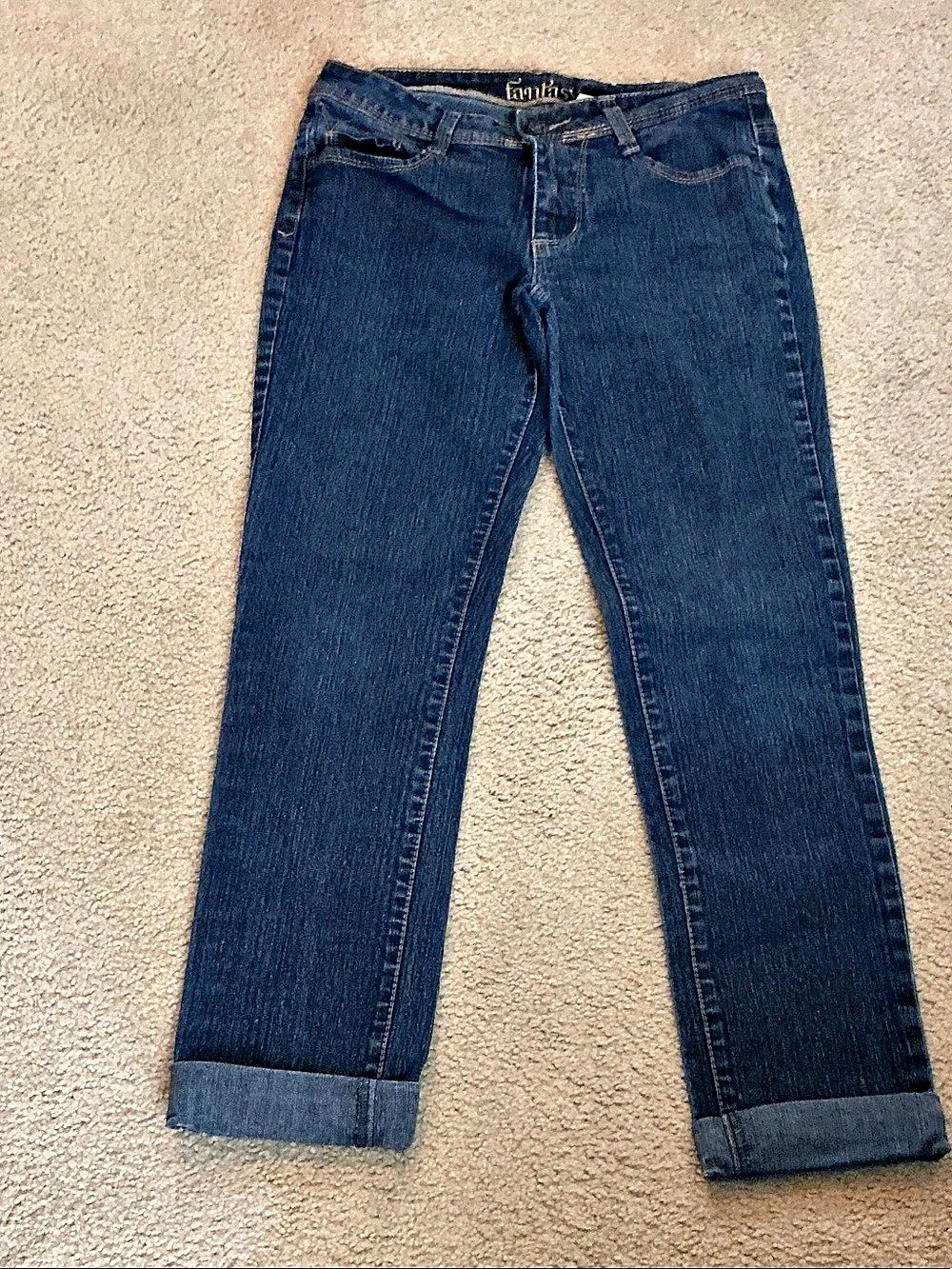 Fantasy cuffed ankle jeans